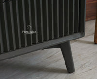 Bengaluru Solid Wood Three Drawer Chest of Drawer Furniselan- Slate Grey
