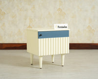Poland Solid Wood Bedside Table One Door Frosty White