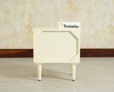 Poland Solid Wood Bedside Table One Door Frosty White