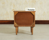 Poland Solid Wood Bedside Table One Door Natural Oak Finish