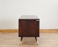 Boston Solid Wood Tv Entertainment Unit Set Of Three Cabinets Furniselan Grey Finish