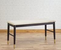 Boston Solid Wood Rattan Cane Dining Table Four Seater with Bench Furniselan Grey-Finish