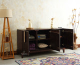 Brisbane Elite Storage Three Door Wooden Cabinet Sideboard Furniselan Grey Finish