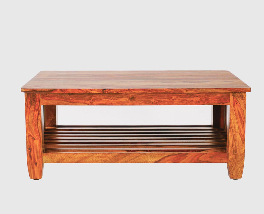 Cuttack Solid Wood Coffee Table - Coffee Tables - Furniselan - Maple-Finish