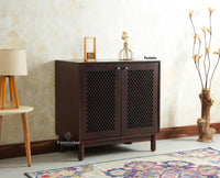 Cyprus Solid Wood Two Door Sideboard Furniselan grey finish