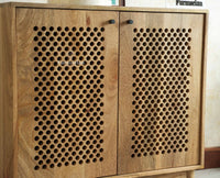 Cyprus Solid Wood Two Door Sideboard Furniselan natural finish