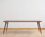 Boston Solid Wood Rattan Cane Dining Table Eight Seater Set with Bench Furniselan Brown Finish