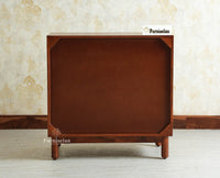 Cyprus Solid Wood Two Door Sideboard Furniselan brown finish