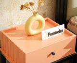 Croatia Solid Wood One Drawer Bedside Table Coral Peach