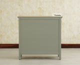 Maison Wooden Cane Premium Sideboard –  2 Drawer Storage Cabinet with Doors Cool Grey