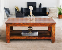 Cuttack Solid Wood Coffee Table - Coffee Tables - Furniselan - Maple-Finish