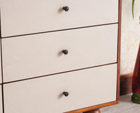 Puebla Solid Wood Six Drawer Chest of Drawer Furniselan Brown Finish