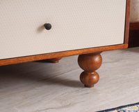 Puebla Solid Wood Six Drawer Chest of Drawer Furniselan Brown Finish