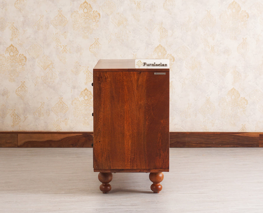 Puebla Solid Wood Six Drawer Chest of Drawer - Sideboard - Furniselan - Brown Finish