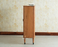 Eiffel Solid Wood Shoe Rack Cabinet Designer Shoe Rack Organizer for Entryway & Living Space Furniselan Natural Finish