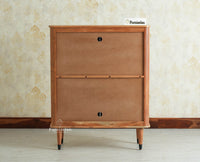 Eiffel Solid Wood Shoe Rack Cabinet Designer Shoe Rack Organizer for Entryway & Living Space Furniselan Natural Finish