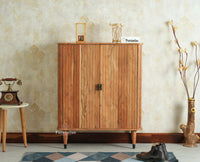 Eiffel Solid Wood Shoe Rack Cabinet Designer Shoe Rack Organizer for Entryway & Living Space Furniselan Natural Finish