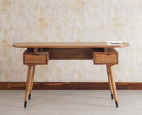 Hosur Solid Mango Wood Two Drawer Study Table Furniselan