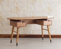 Hosur Solid Mango Wood Two Drawer Study Table Furniselan