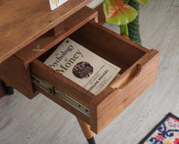 Hosur Solid Mango Wood Two Drawer Study Table Furniselan