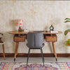 Hosur Solid Mango Wood Two Drawer Study Table  With Chair Furniselan - Natural-Oak-Finish