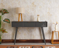 Bengaluru Solid Wood 3 Drawer Console Table Furniselan Slate-Grey