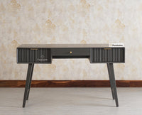 Bengaluru Solid Wood 3 Drawer Study Laptop Table - Console Table - Furniselan - Slate-Grey