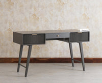 Bengaluru Solid Wood 3 Drawer Study Laptop Table - Console Table - Furniselan - Slate-Grey