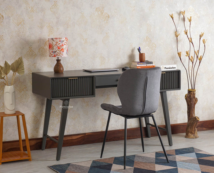 Bengaluru Solid Wood 3 Drawer Study Laptop Table With Chair Furniselan