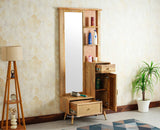 Boston Solid Wood Rattan Cane Dressing Table Furniselan Natural Finish