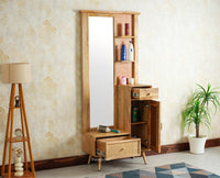 Boston Solid Wood Rattan Cane Dressing Table Furniselan Natural Finish