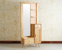 Boston Solid Wood Rattan Cane Dressing Table Furniselan Natural Finish
