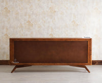Hebbal Solid Wood Four Doors Sideboard Cabinet Furniselan - Brown/Slate-Grey