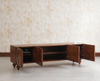 Wilson Solid Wood Four TV Cabinet Cabinet Furniselan-Brown-Finish