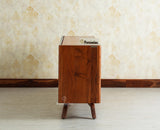 Hebbal Solid Wood Four Doors Sideboard Cabinet Furniselan Brown/China Blue
