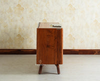 Hebbal Solid Wood Four Doors Sideboard Cabinet Furniselan Brown/China Blue