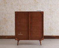 Brussels Wooden Two Door Cabinet Furniselan - Brown-Finish
