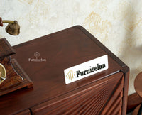 Hebbal Solid Wood Four Doors Sideboard Cabinet Furniselan 
Grey Finish
