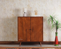 Brussels Wooden Two Door Cabinet Furniselan - Brown-Finish