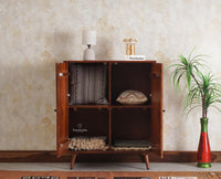 Brussels Wooden Two Door Cabinet Furniselan - Brown-Finish