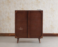 Brussels Wooden Two Door Cabinet Furniselan - Grey-Finish