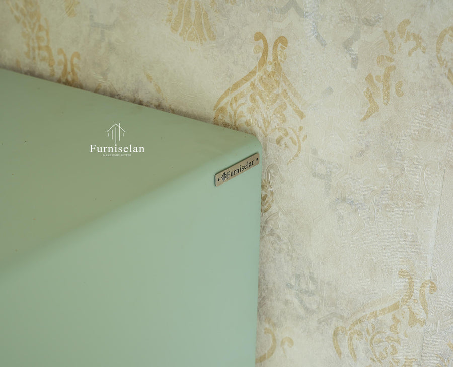 Bengaluru Solid Wood Two Door Wardrobe Furniselan silt green