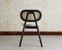 Antilia Wood Dining Chairs Set of Two With Cushion Seat Furniselan Black finish