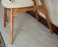 Antilia Wood Dining Chairs Set of Two With Cushion Seat Furniselan Natural finish
