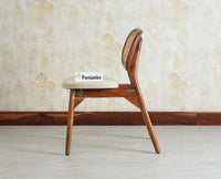 Antilia Wooden Six Seater Dining set Six Chairs with Cushion Teak Finish