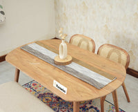 Antilia Wooden Four Seater Dining set with Two Chairs and Bench With 
Cushion
Natural Finish