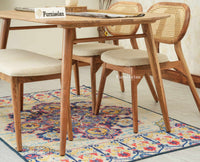 Antilia Wooden Four Seater Dining set with Two Chairs and Bench With 
Cushion
Natural Finish