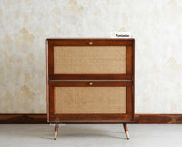 Boston Wooden Shoe Rack Cabinet Flip-down Doors Furniselan
Brown Finish