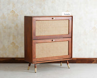Boston Wooden Shoe Rack Cabinet Flip-down Doors Furniselan
Brown Finish