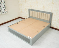 Bengaluru Solid Wood King Size Bed in Storage Box - Furniselan Cool Grey